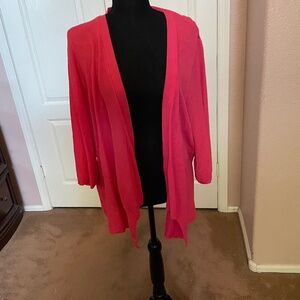 Alfani coral lightweight cardigan sweater